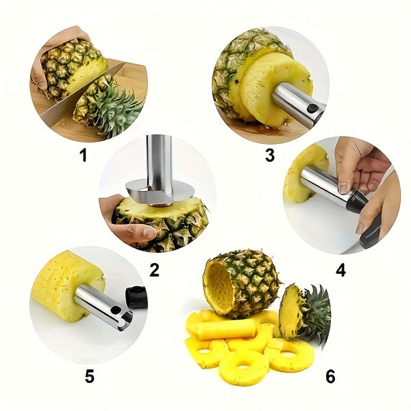 1pc Stainless Steel Pineapple Corer And Slicer, Ergonomic Comfort, Convenient for Peeling And Slicing Pineapple