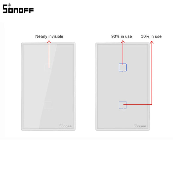 Smart Home Sonoff T2 US Smart Wifi Wall Light Switch