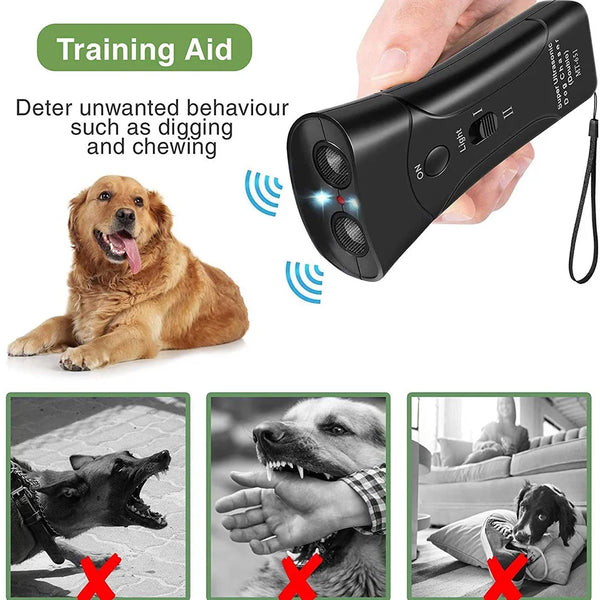 3 in 1 Ultrasonic Anti Barking Training Dog Repeller