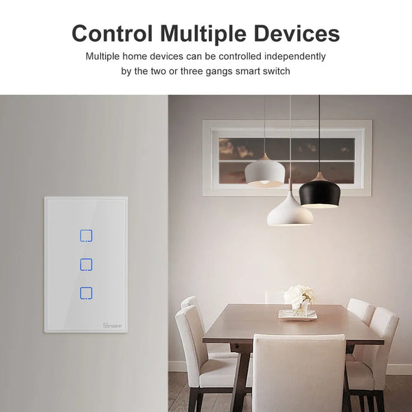 Smart Home Sonoff T2 US Smart Wifi Wall Light Switch