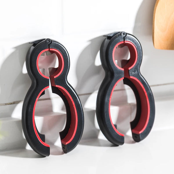 6 In 1 Multi Function Twist Bottle Easy Gripper Wine Beer Lid Twist Off Jar Opener Claw Tool