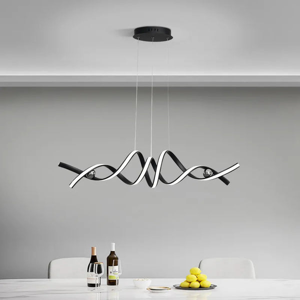 Minimalism Gold/Black Finished Modern Led Chandelier 100-260V