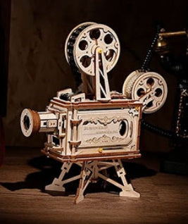 DIY 3D Wooden Puzzle Model Building Kits - Vintage Movie Projector-Vitascope, Zeppelin