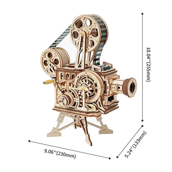 DIY 3D Wooden Puzzle Model Building Kits - Vintage Movie Projector-Vitascope, Zeppelin