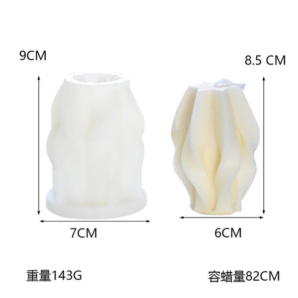 Candles silicone wavey molds