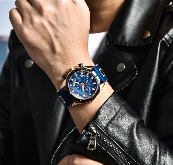 Mens LIGE Luxury Sport Watch Quartz Date Clock Waterproof Wristwatch Chronograph 2024