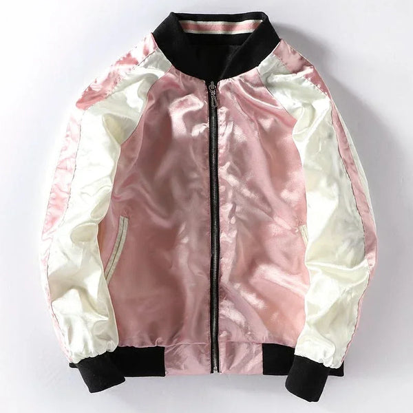 Harajuku Floral Embroidered Two-sided Jacket