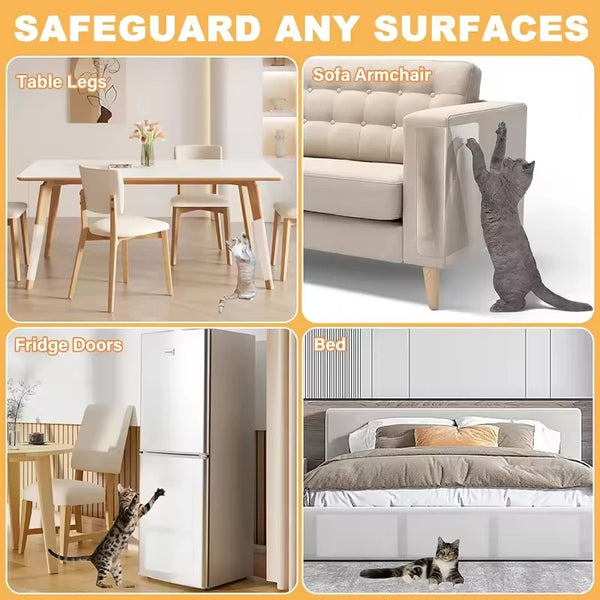 Transparent Cat Scratch Deterrent Tape Furniture Protectors Self-Adhesive