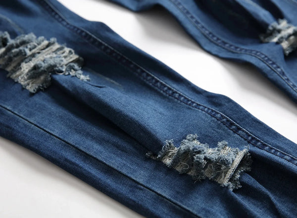 Men's Fashion Ripped Jean Overalls S-XXXL