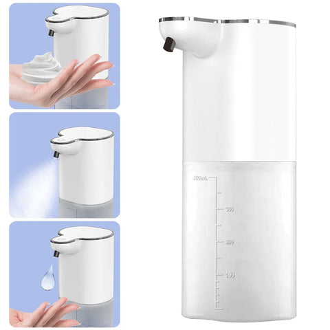 Automatic Touchless Soap Dispenser 400ml 4-Gears USB Rechargeable Foam Gel Spray