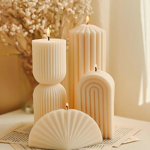 Nordic Luxury Geometric Scented Candle