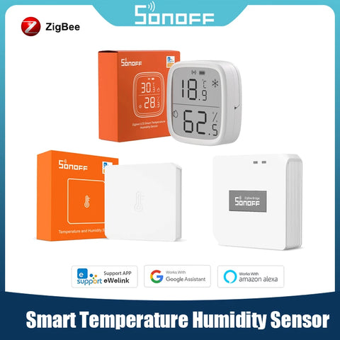 SONOFF Zigbee Smart Temperature Humidity Sensor Ewelink APP Via Alexa Google Home