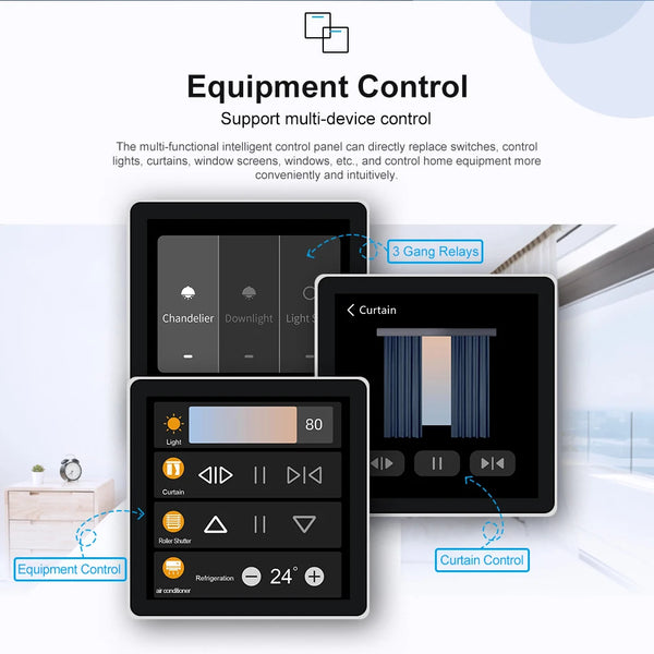 Smart Home Control Screen Panel 3 Gang Smart Life App