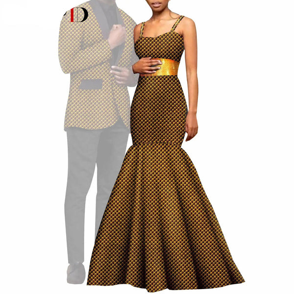 Gold and Black Womens Long Dresses
