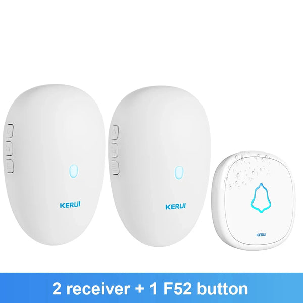 Smart Home Doorbell 2 Receivers + 1 F52 Button 