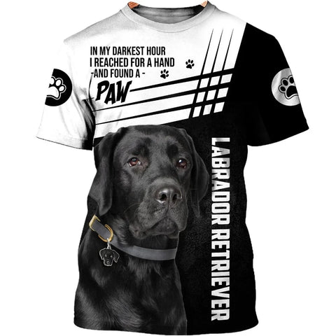 In My Darkest Hour I Reached For A Hand And Found A Labrador Retriever T-Shirt