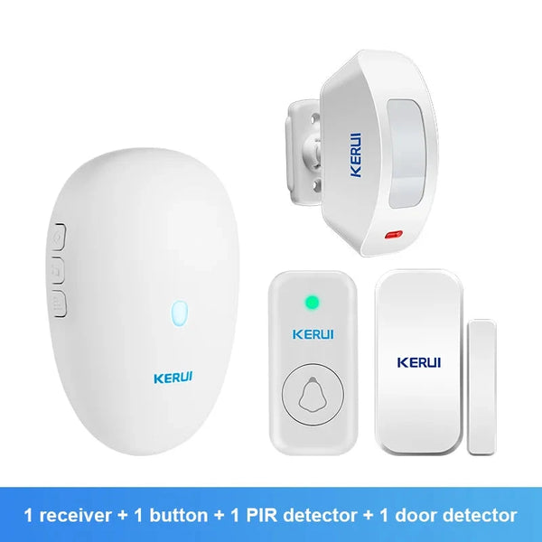 Smart Home Doorbell 1 Receiver + 1 Button + 1 PIR Detector + 1 Door Detector
