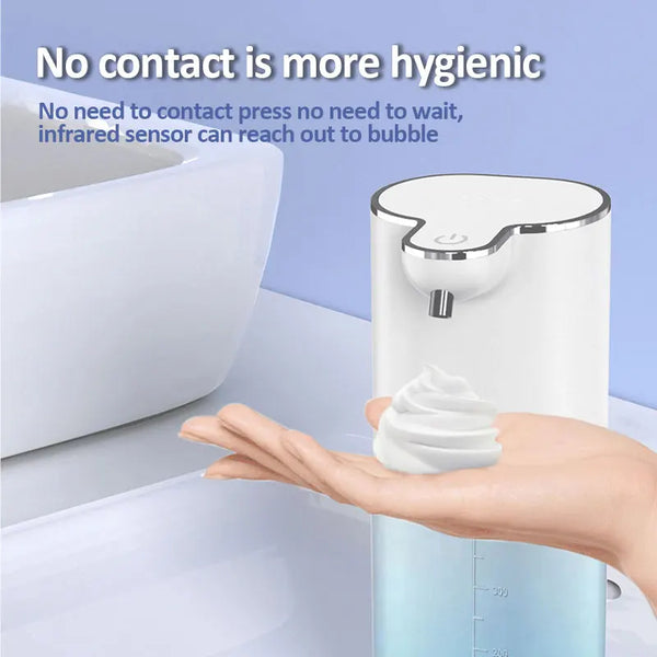 Automatic Touchless Soap Dispenser 400ml 4-Gears USB Rechargeable Foam Gel Spray