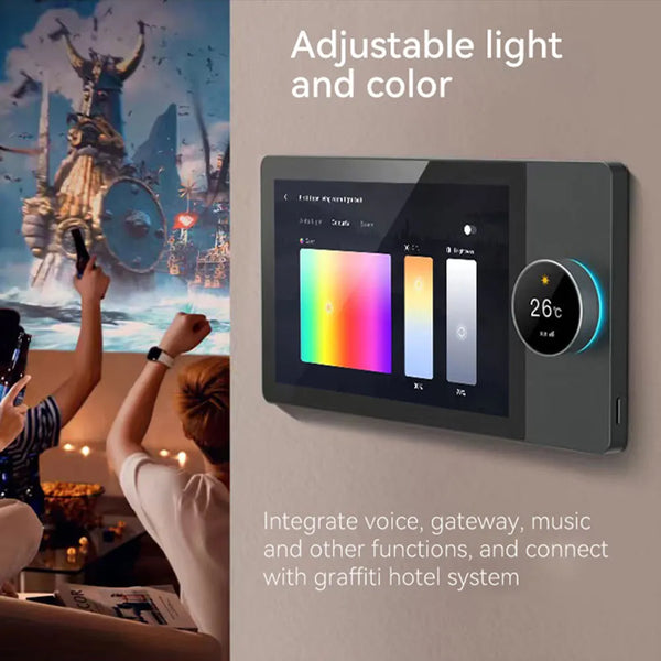 Smart Home Control Panel, 8 inch Touch Screen, Built-In Smart Life Alexia