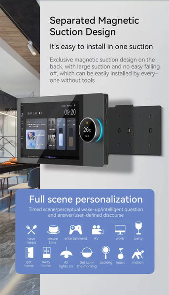 Smart Home Control Panel, 8 inch Touch Screen, Built-In Smart Life Alexia