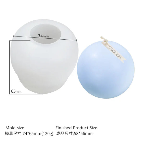 Candles silicone round ball molds