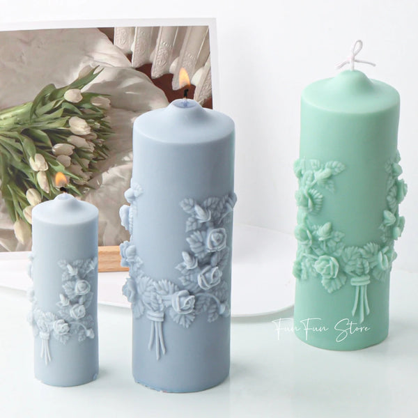 DIY Rose Bouquet Scented Silicone Candle Making Mold
