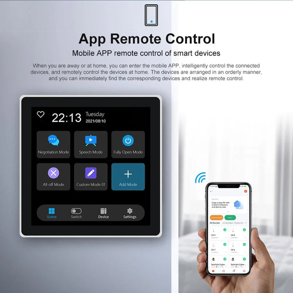Smart Home Control Screen Panel 3 Gang Smart Life App