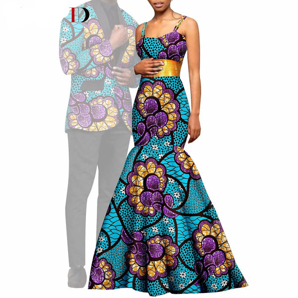 Light Blue, purple and Gold Womens Long Dresses