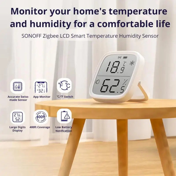 SONOFF Zigbee Smart Temperature Humidity Sensor Ewelink APP Via Alexa Google Home