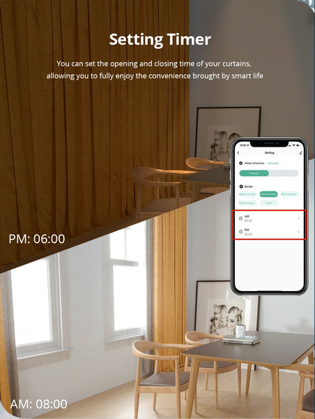 Tuya Smart Curtain Driver For Roman/Type U Curtains, Alexa Google Home