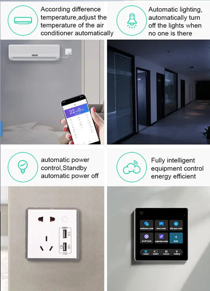 Smart Home Control Screen Panel 3 Gang Smart Life App