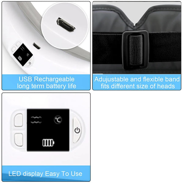 USB Rechargeable, Adjustable and flexible band, LED display easy to use
