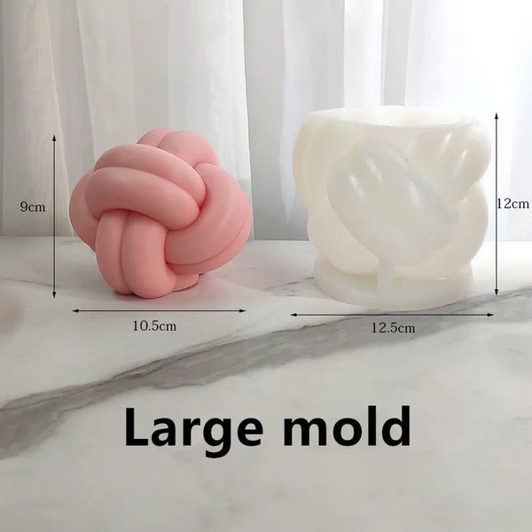 Candles silicone double thick knot molds