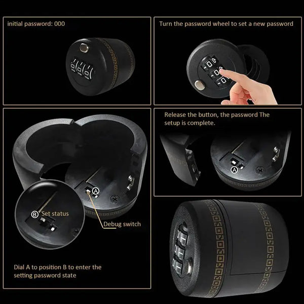 Liquor and Wine Bottle Password Protected Combination Lock