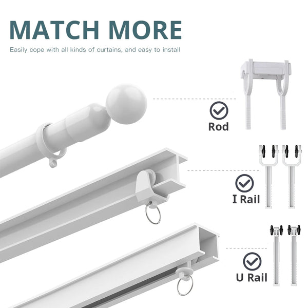 Tuya Smart Curtain Driver For Roman/Type U Curtains, Alexa Google Home