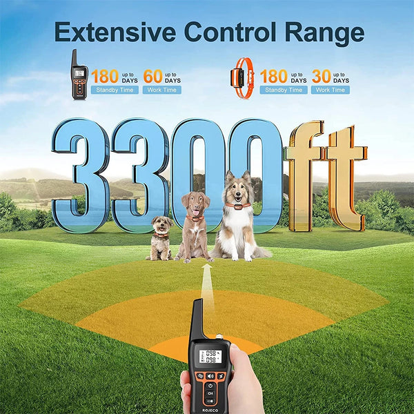 1000m Electric Dog Training Collar With Remote Control Rechargeable