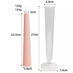 Tapered Stripe Candle Mold