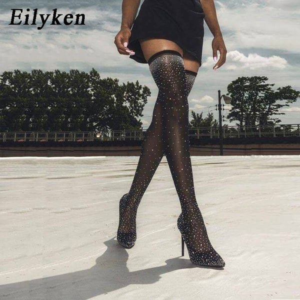 Black Thigh High Boot
