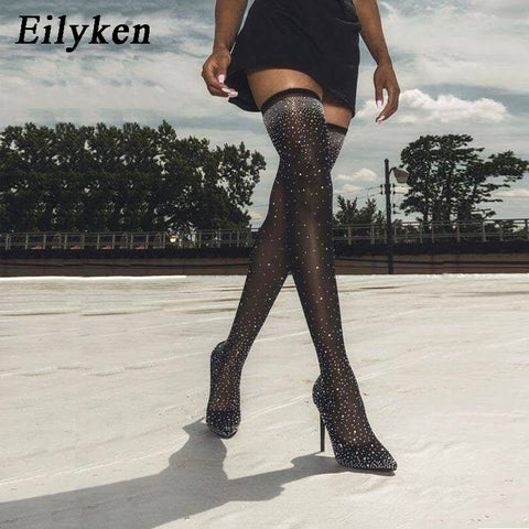 Black Thigh High Boot
