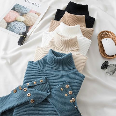 Womens pullovers with snap button sleeves