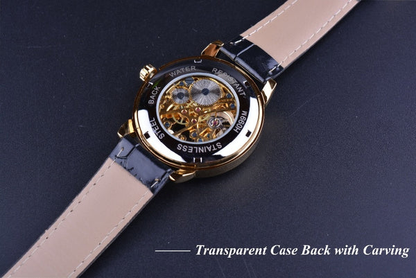 Mens Forsining Luxury Watches Mechanical Skeleton 3D Literal Design