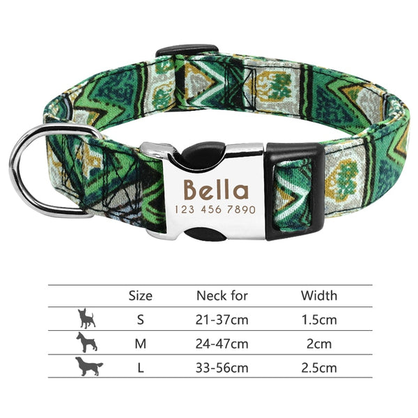 Pet Collar with Engraved Personalized ID Tag