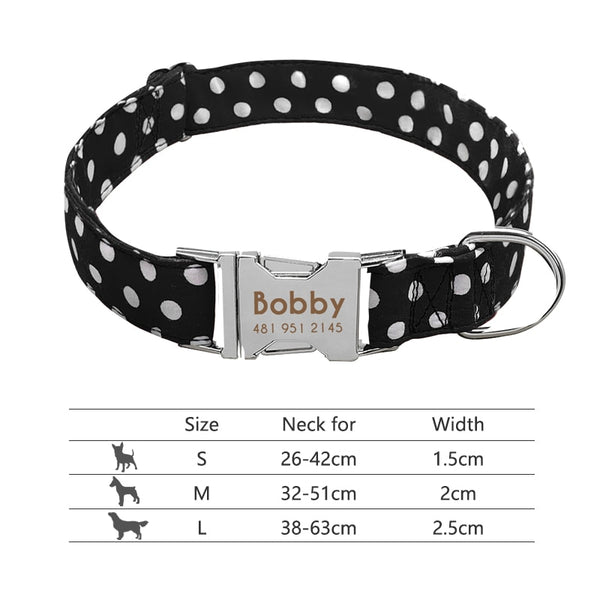 Pet Collar with Engraved Personalized ID Tag