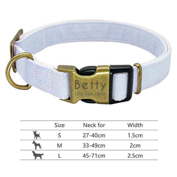 Pet Collar with Engraved Personalized ID Tag