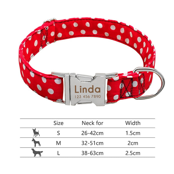 Pet Collar with Engraved Personalized ID Tag