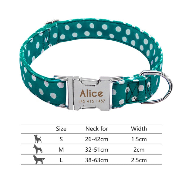 Pet Collar with Engraved Personalized ID Tag