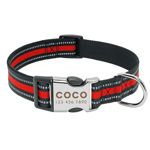 Pet Collar with Engraved Personalized ID Tag