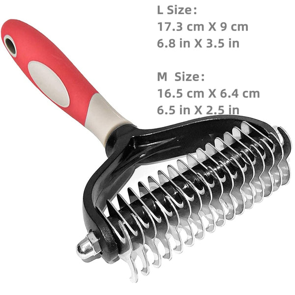 Professional 2 Sided Pet Deshedding Brush