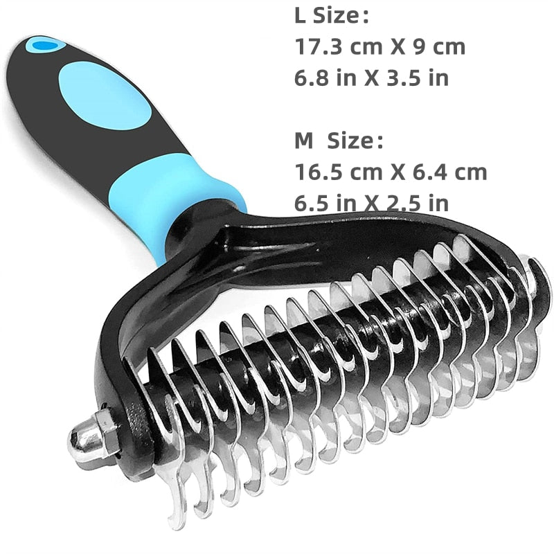 Professional 2 Sided Pet Deshedding Brush