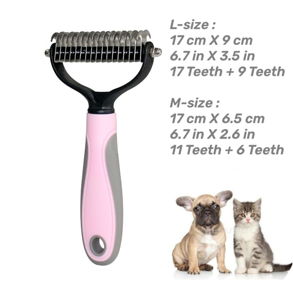 Professional 2 Sided Pet Deshedding Brush